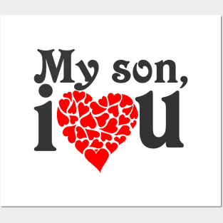 Son Mens Tshirt I Love My Son This Much Black Top Tee Funny Novelty Sibling Rivalry Posters and Art